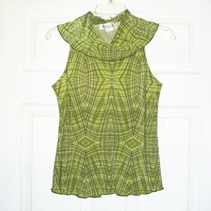 Maria Gabrielle Sleeveless Cowl Neck Blouse - L